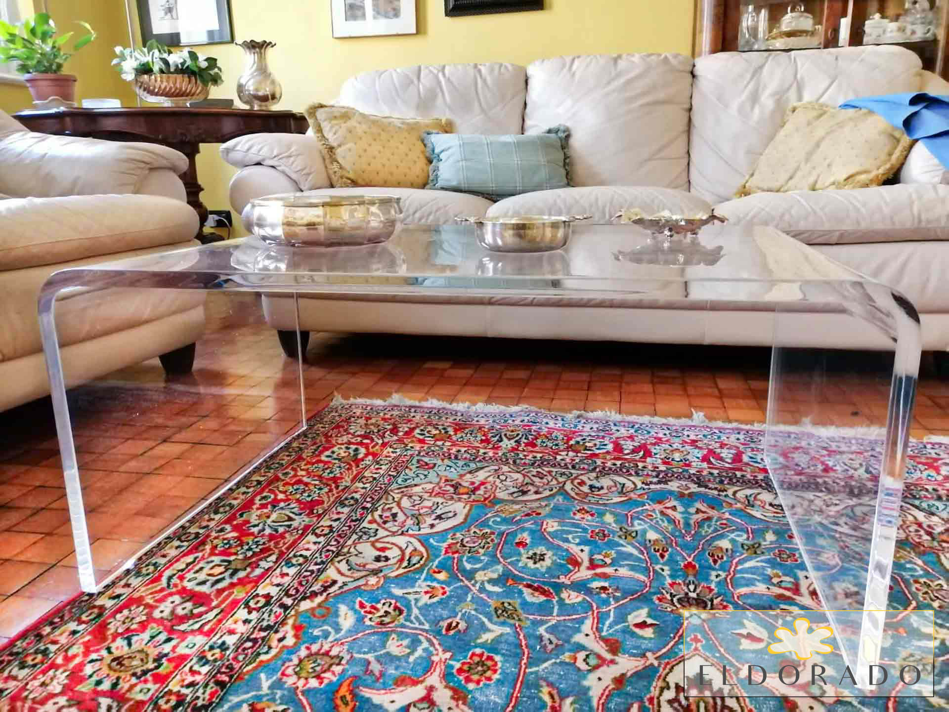 Tavolino in plexiglass PONTE cm 90 x 60 h.40 